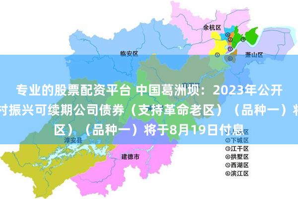 专业的股票配资平台 中国葛洲坝：2023年公开发行科技创新乡村振兴可续期公司债券（支持革命老区）（品种一）将于8月19日付息