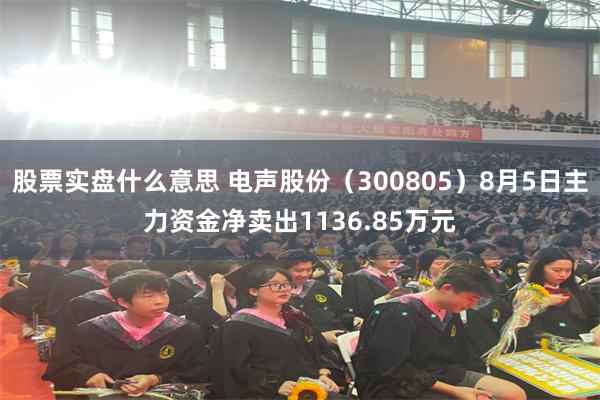 股票实盘什么意思 电声股份（300805）8月5日主力资金净卖出1136.85万元