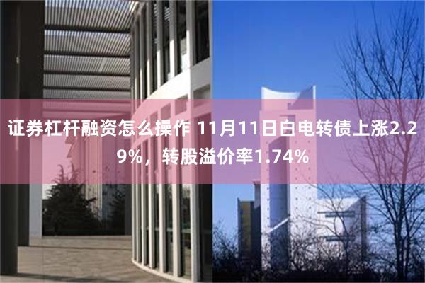 证券杠杆融资怎么操作 11月11日白电转债上涨2.29%，转股溢价率1.74%