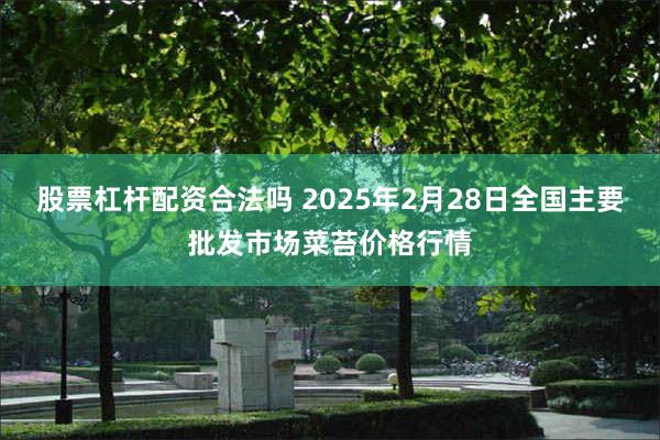 股票杠杆配资合法吗 2025年2月28日全国主要批发市场菜苔价格行情